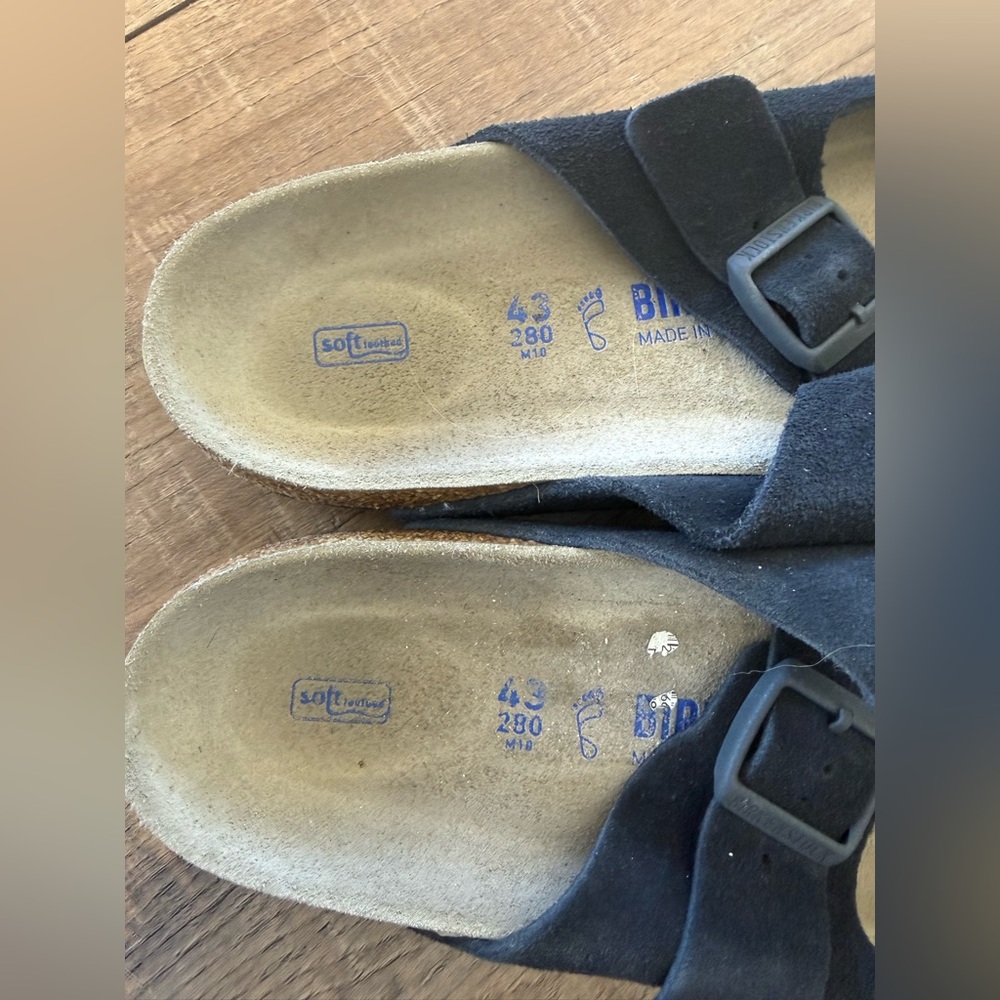 Birkenstock Dark Blue Suede Sandals - Picture 4 of 4